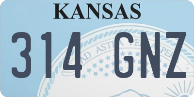 KS license plate 314GNZ