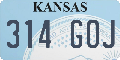 KS license plate 314GOJ