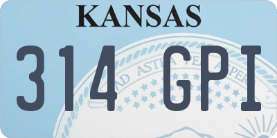 KS license plate 314GPI