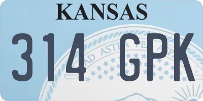 KS license plate 314GPK