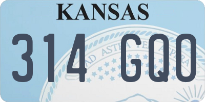KS license plate 314GQO