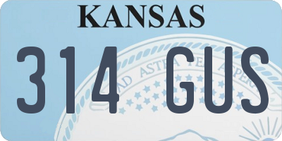 KS license plate 314GUS