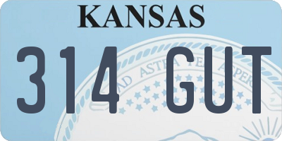 KS license plate 314GUT