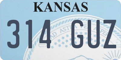 KS license plate 314GUZ