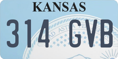 KS license plate 314GVB