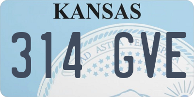 KS license plate 314GVE