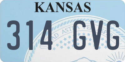 KS license plate 314GVG