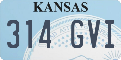 KS license plate 314GVI