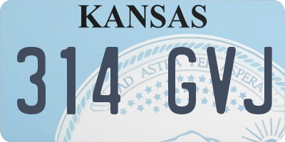 KS license plate 314GVJ