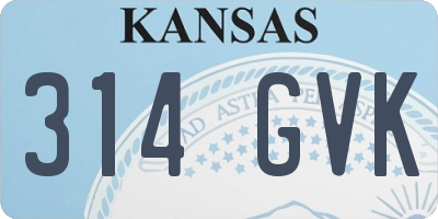 KS license plate 314GVK