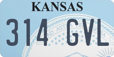 KS license plate 314GVL