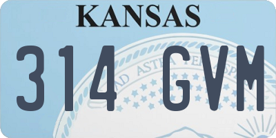 KS license plate 314GVM