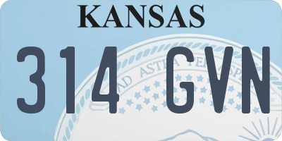 KS license plate 314GVN