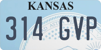 KS license plate 314GVP