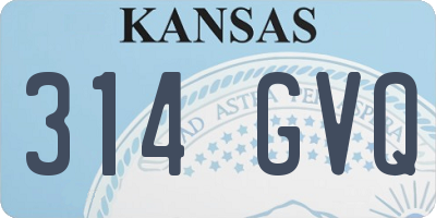 KS license plate 314GVQ