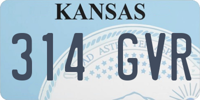 KS license plate 314GVR