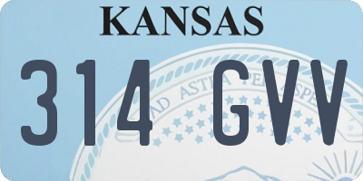 KS license plate 314GVV