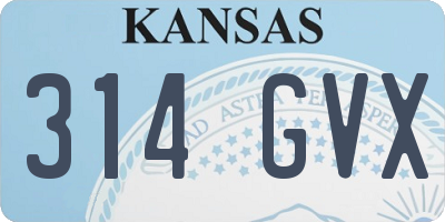 KS license plate 314GVX