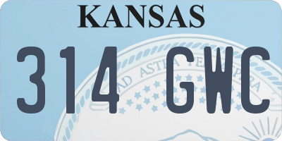 KS license plate 314GWC
