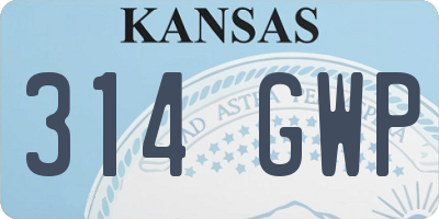 KS license plate 314GWP