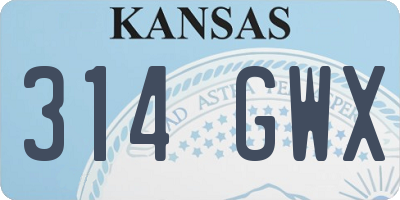 KS license plate 314GWX