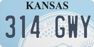 KS license plate 314GWY