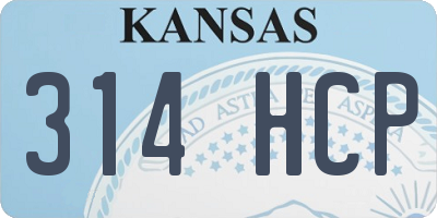 KS license plate 314HCP