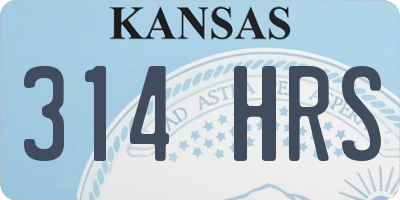 KS license plate 314HRS