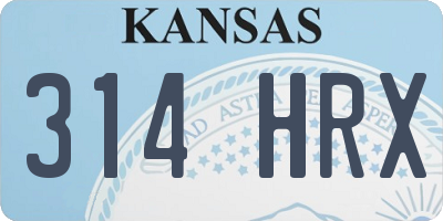 KS license plate 314HRX