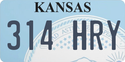KS license plate 314HRY