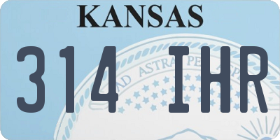 KS license plate 314IHR