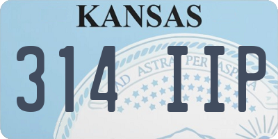 KS license plate 314IIP
