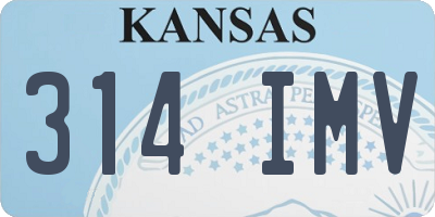 KS license plate 314IMV