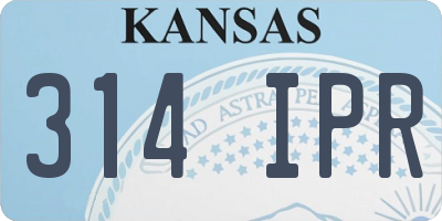 KS license plate 314IPR