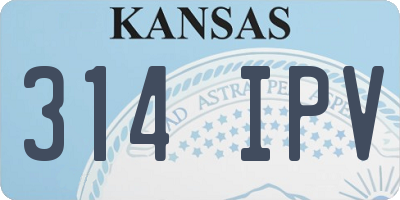 KS license plate 314IPV