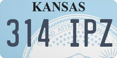 KS license plate 314IPZ