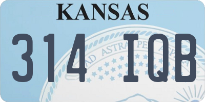 KS license plate 314IQB
