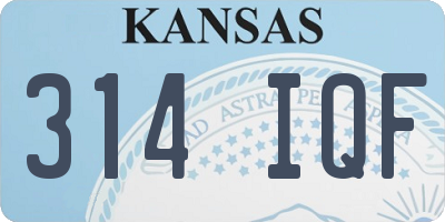 KS license plate 314IQF