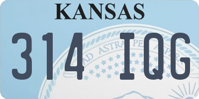 KS license plate 314IQG