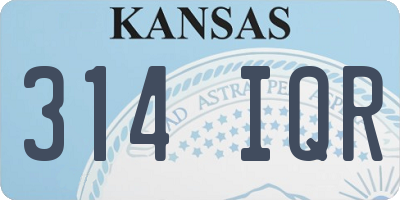 KS license plate 314IQR