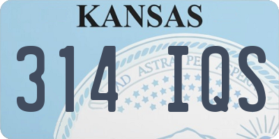 KS license plate 314IQS