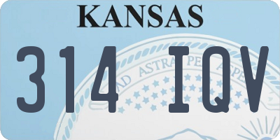 KS license plate 314IQV