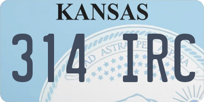 KS license plate 314IRC
