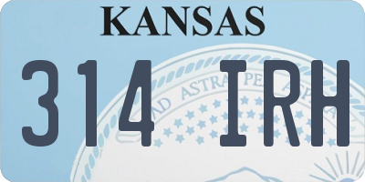 KS license plate 314IRH