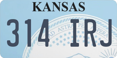 KS license plate 314IRJ