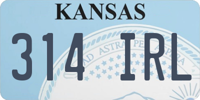 KS license plate 314IRL