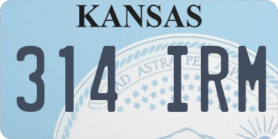 KS license plate 314IRM