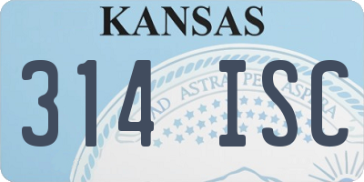 KS license plate 314ISC