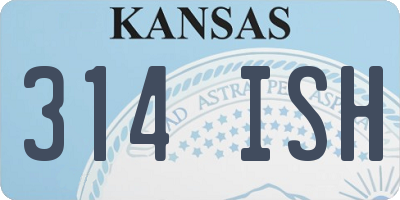 KS license plate 314ISH
