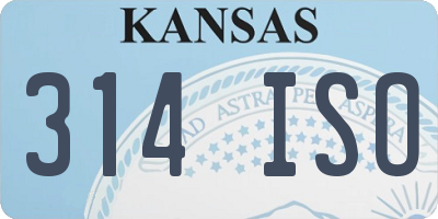 KS license plate 314ISO